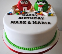M&M's birthday chocolate cake