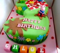 Number 3 peppa pig birthday cake