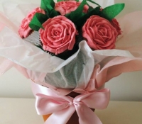 Pink Rose Cupcake Bouquet