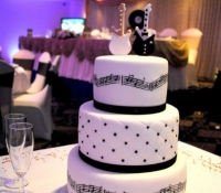 Musical themed wedding cake