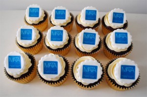 MATA logo cupcakes